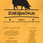 Zabijačka nám už klepe na dveře 🚪🐖

Můžeš si u nás pochutnat na teplé nabídce zabijačkových dobrot nebo si zabalit studené speciality hezky do pohodlí domova! 🏠

A stejně jako každý rok, tak i letos ti nachystáme balíček zabijačkových dobrot na vyzvednutí 🐷

Objednávka zabijačkových dobrot:

- Vybírat můžeš z nabídky "NA DOMŮ"
- Složení balíčků je na tobě, připravíme ti, co si vybereš, stačí nám sdělit množství (např. 2 kolečka tlačenky, 2 jitrnice, krabičku škvarků apod.)
- Rezervace je na tvé jméno a telefonní číslo

Rezervace balíčků přijímáme na telefonním čísle ☎️ 737 226 099 nebo na našich sociálních sítích!📱

Už tuto sobotu 16.11.!!